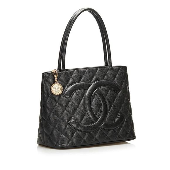 Chanel Matelasse Reissue Tote Gold Hardware Tote Bag Black Caviar Skin - Picture 2 of 8